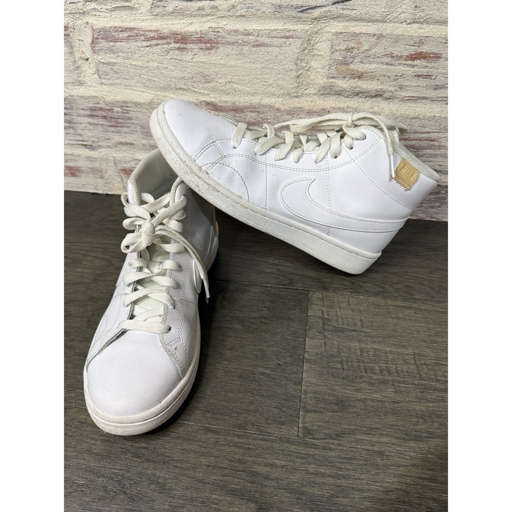 Nike Women's Court Royale 2 Mid White Leather Sneakers Shoes Size 9 CT1725